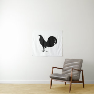 Gamecock Rooster Silhouette Tapestry