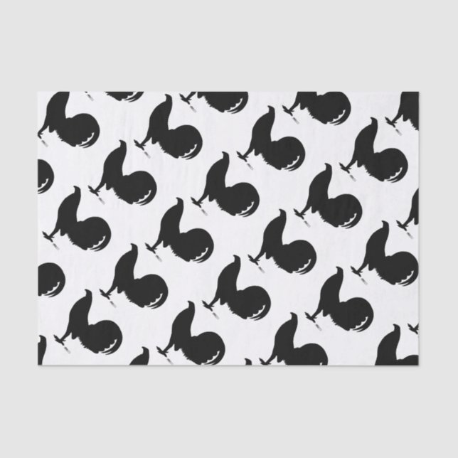 Gamecock Rooster Silhouette Tissue Paper (Front)