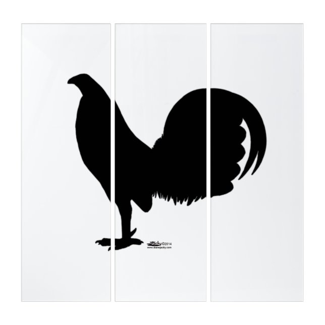 Gamecock Rooster Silhouette Triptych (Front)