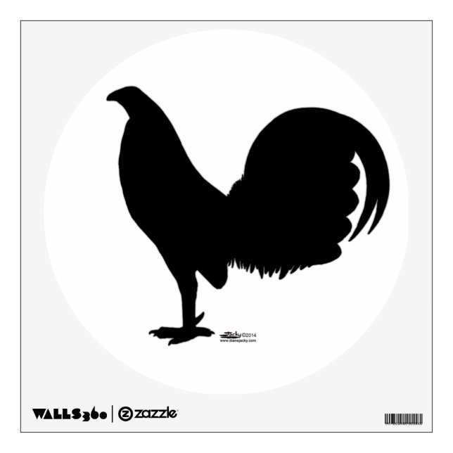 Gamecock Rooster Silhouette Wall Decal (Front)