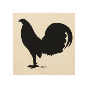 Gamecock Rooster Silhouette Wood Wall Art