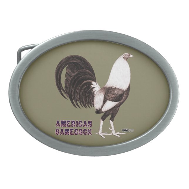 Gamecock Sepia Oval Belt Buckle (Front)