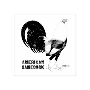 Gamecock Sepia Rubber Stamp