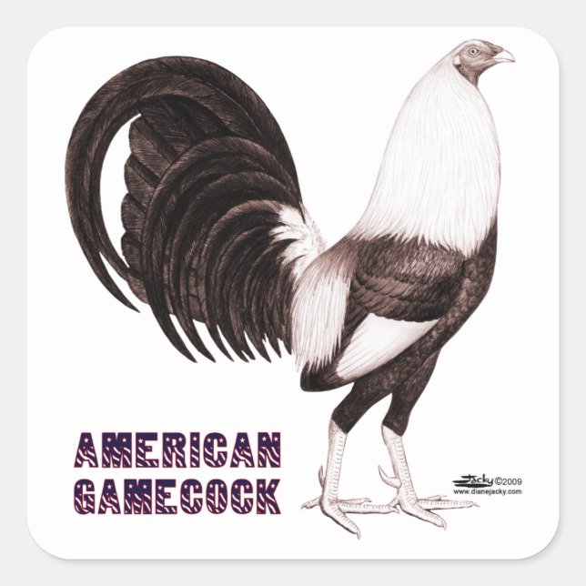 Gamecock Sepia Square Sticker (Front)