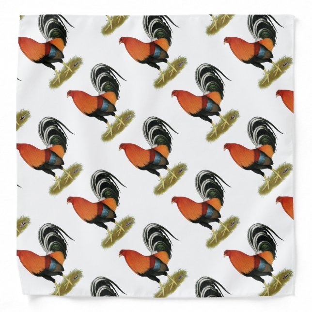 Gamecock Wheaten Rooster Bandana (Front)