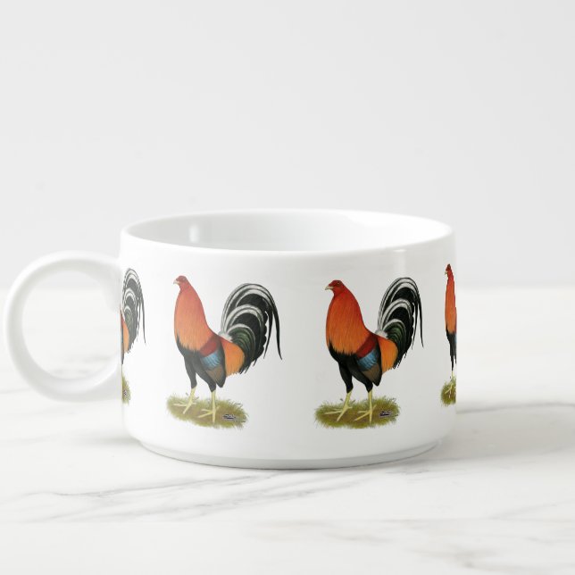 Gamecock Wheaten Rooster Bowl (Right)