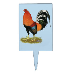 Gamecock Wheaten Rooster Cake Topper