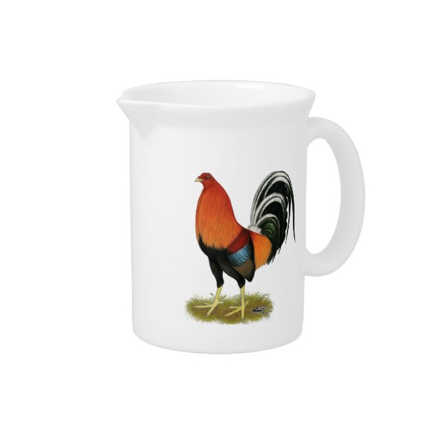 Gamecock Wheaten Rooster Drink Pitcher (Right)