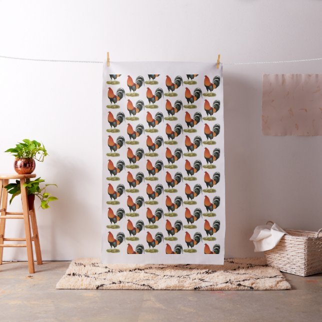 Gamecock Wheaten Rooster Fabric (In Situ)