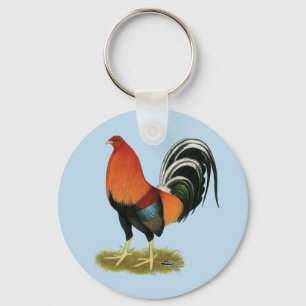 Gamecock Wheaten Rooster Keychain