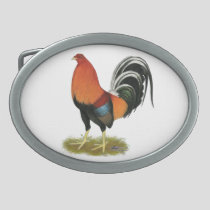 Gamecock Wheaten Rooster Oval Belt Buckle