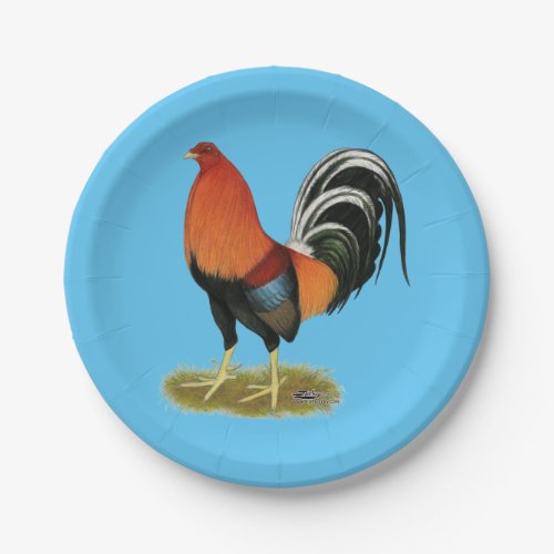 Gamecock Wheaten Rooster Paper Plates