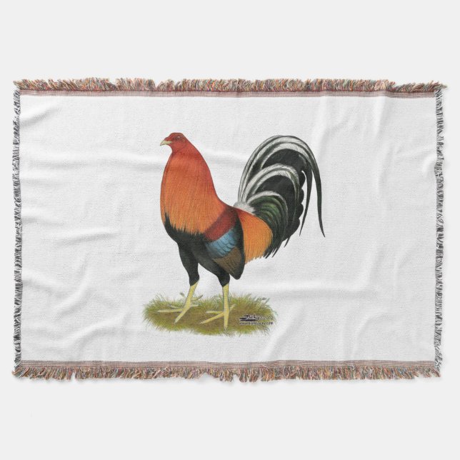 Gamecock Wheaten Rooster Throw Blanket (Front)
