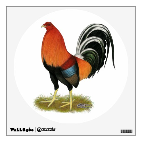 Gamecock Wheaten Rooster Wall Decal