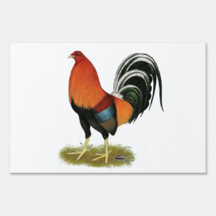 Gamecock Wheaten Rooster Yard Sign