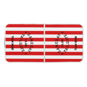 Gameday Tailgate Club Red Football Team Name  Beer Pong Table