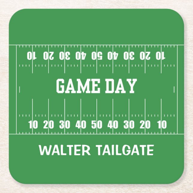 GameDay Tailgate Coaster | Football Party Coaster  (Front)