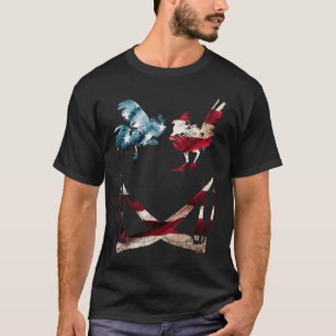 GameFowl American Flag sparring Rooster Gaff game T-Shirt