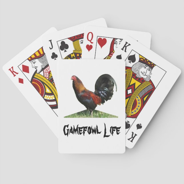 Gamefowl Life Playing Cards (Back)