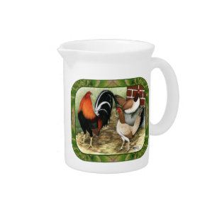 Gamefowl On the Farm Beverage Pitcher