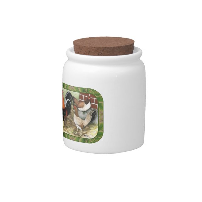 Gamefowl On the Farm Candy Jar (Front)