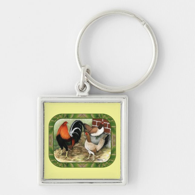 Gamefowl On the Farm Keychain (Front)