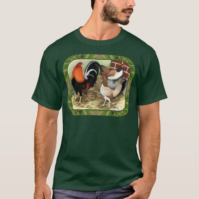 Gamefowl On the Farm T-Shirt (Front)