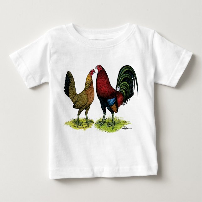 Gamefowl Pair Baby T-Shirt (Front)