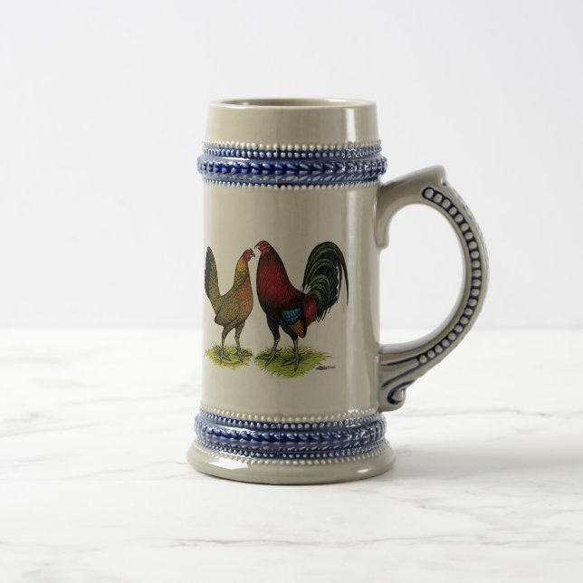 Gamefowl Pair Beer Stein (Right)