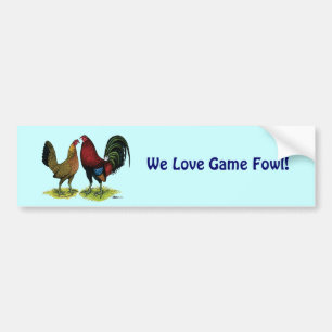 Gamefowl Pair Bumper Sticker