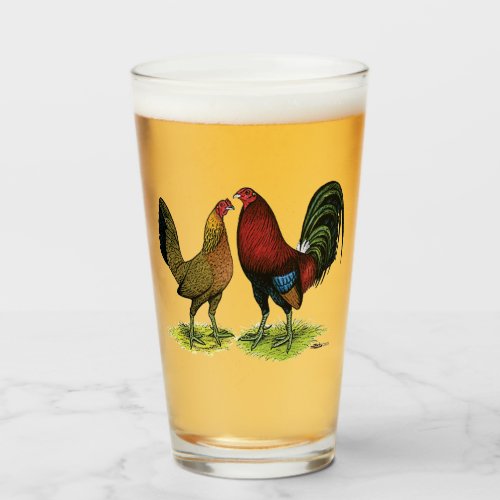 Gamefowl Pair Glass