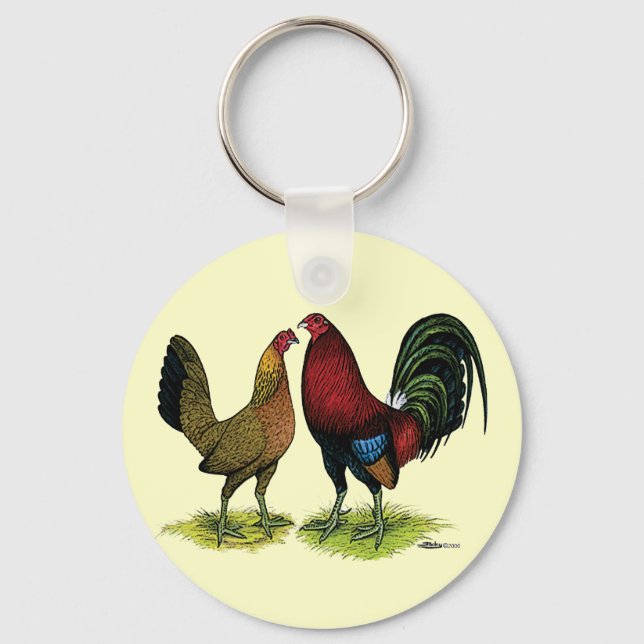 Gamefowl Pair Keychain (Front)