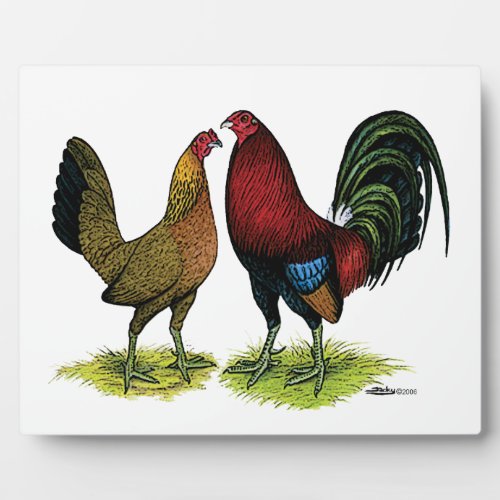 Gamefowl Pair Plaque