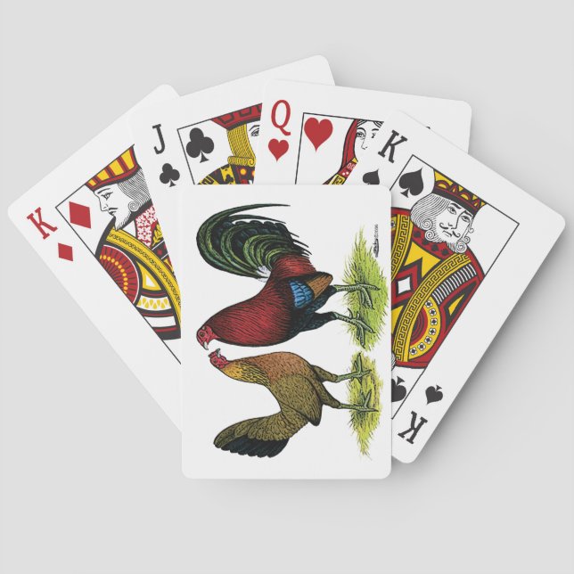 Gamefowl Pair Poker Cards (Back)