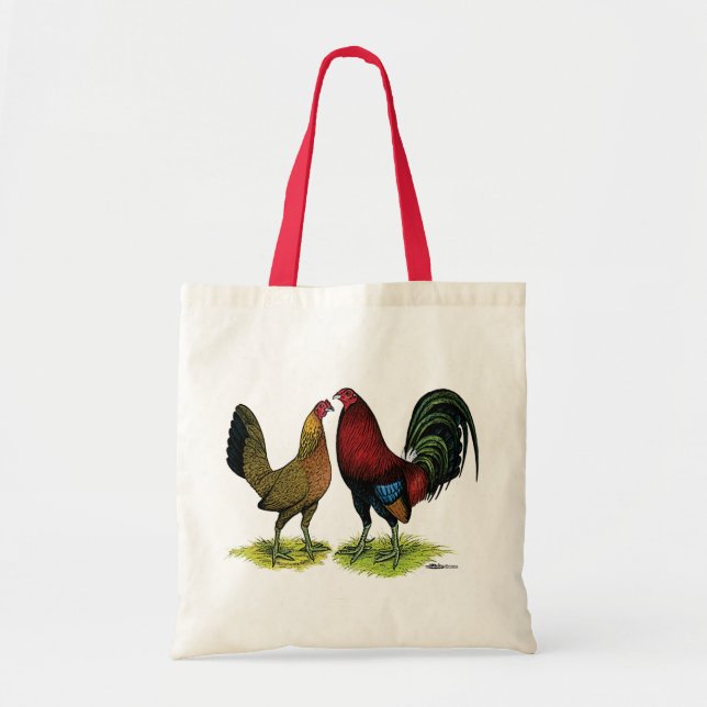 Gamefowl Pair Tote Bag (Front)
