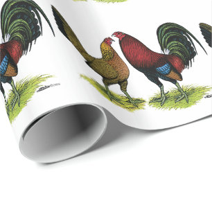 Gamefowl Pair Wrapping Paper