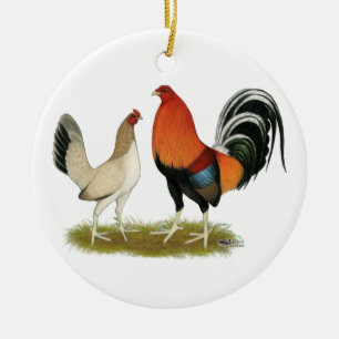 Gamefowl Wheatens Ceramic Ornament