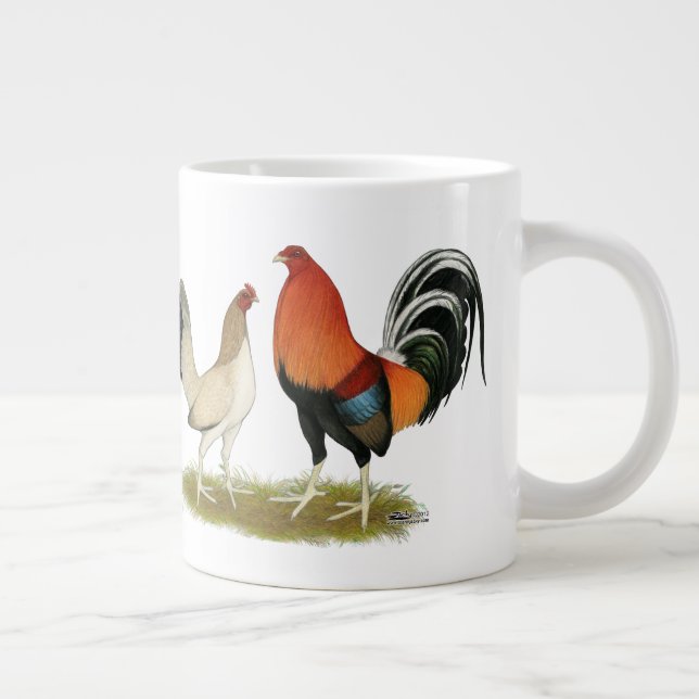 Gamefowl Wheatens Giant Coffee Mug (Right)