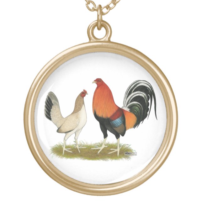 Gamefowl Wheatens Gold Plated Necklace (Front)