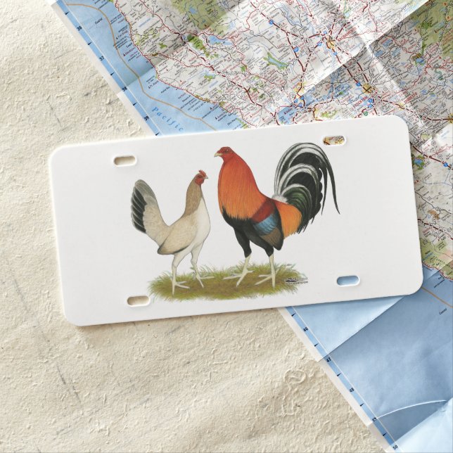 Gamefowl Wheatens License Plate (In Situ)