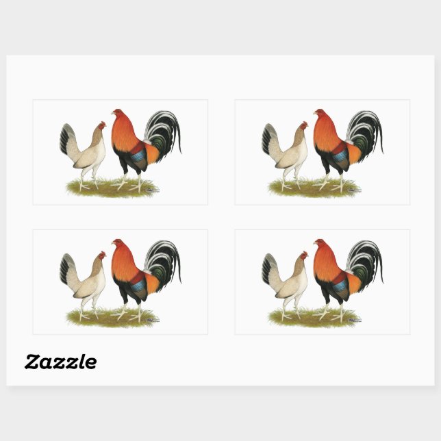 Gamefowl Wheatens Rectangular Sticker (Sheet)