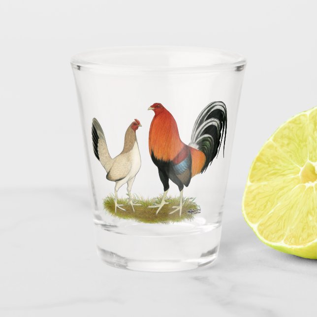 Gamefowl Wheatens Shot Glass (Front)