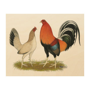 Gamefowl Wheatens Wood Wall Art