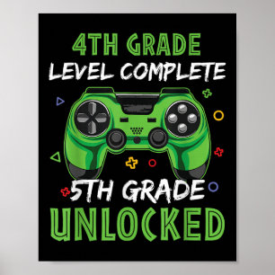 Gamepad 5th Grade Unlocked Gift For 4th Level Kids Poster