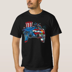 Gamepad Controller USA American Flag Video Game 4t T-Shirt