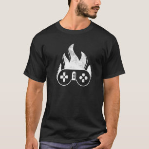 Gamepad Fire Design Video Game Controller Gaming G T-Shirt