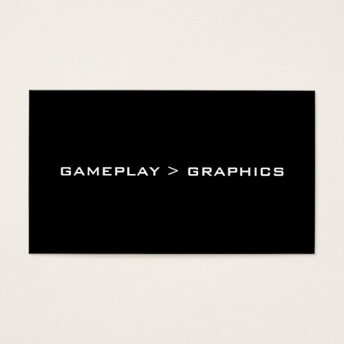 Gameplay > Graphics. Black White. Business Cards