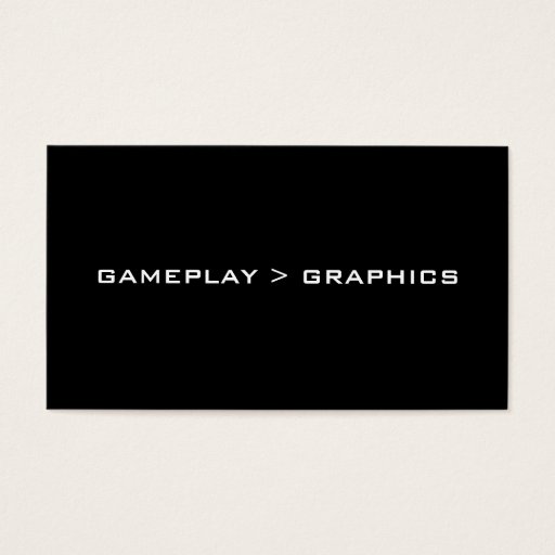 Customizable Gameplay > Graphics. Black White. Business Cards