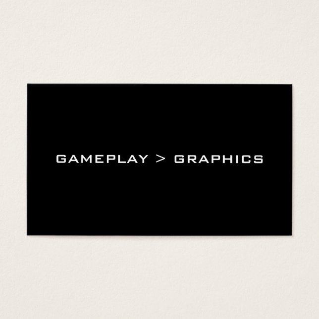 Gameplay > Graphics. Black White. (Front)
