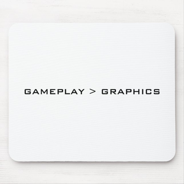Gameplay > Graphics. Black White. Mouse Pad (Front)